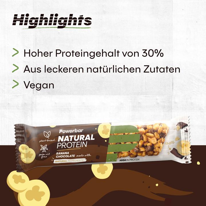 Produktbild Powerbar Natural Protein (Banane, Schokolade, 18 Stk., 720 g)