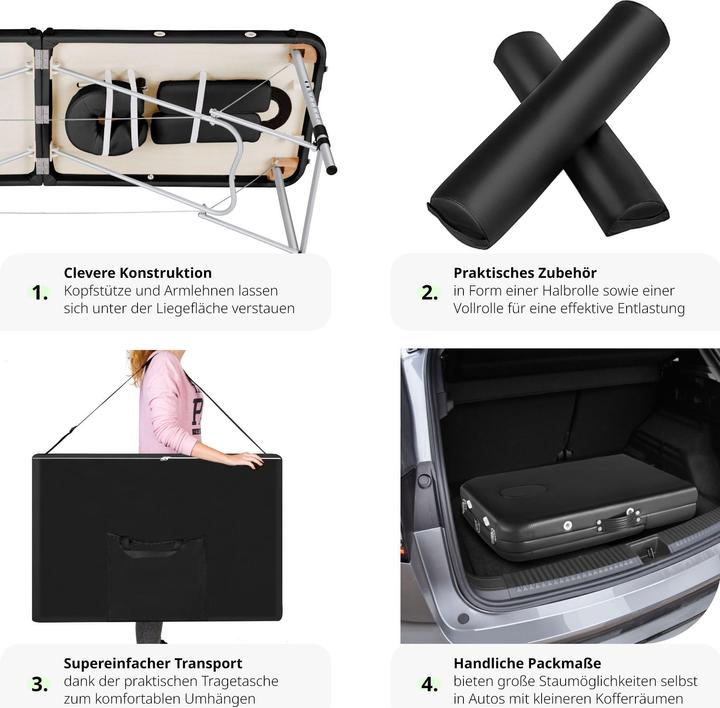 Actual product image tectake 2 zone massage table