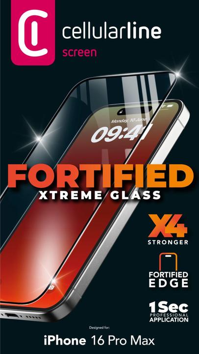 Actual product image Cellularline Xtreme Glass (1 Piece, Apple iPhone 16 Pro Max)
