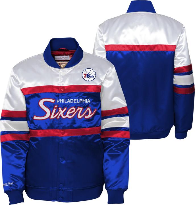 Immagine prodotto Mitchell & Ness Giacca da bambino in raso pesante - Philadelphia 76ers - US14 (14, 15, 16)