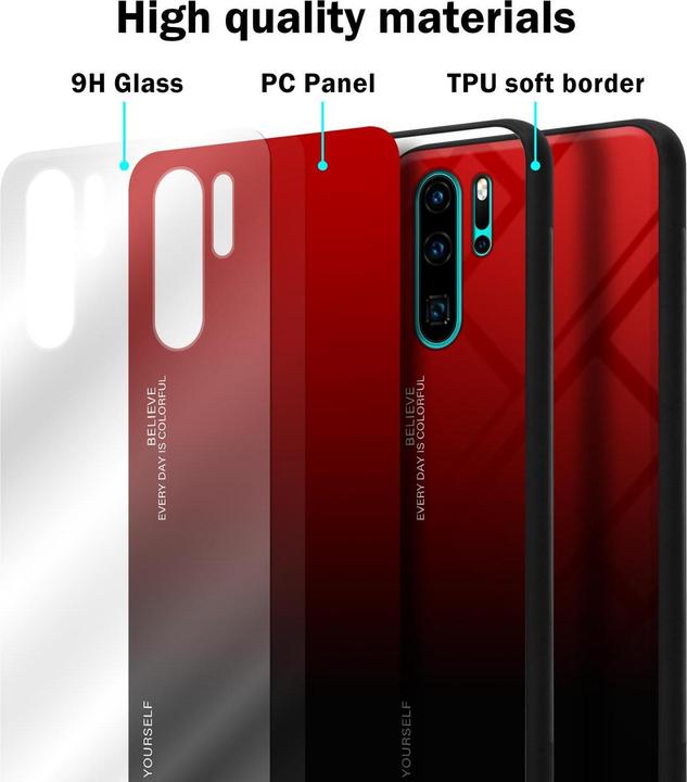 Productafbeelding Cadorabo TPU 2 kleuren glasdekking (Huawei P30 Pro)