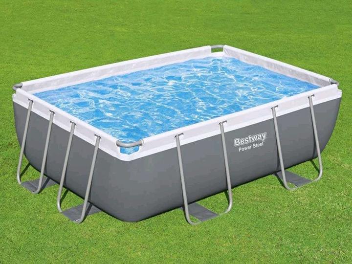Produktbild Bestway Power Steel Frame Pool Set mit Filterpumpe 282 x 196 x 84 cm (282 x 196 x 84 cm)
