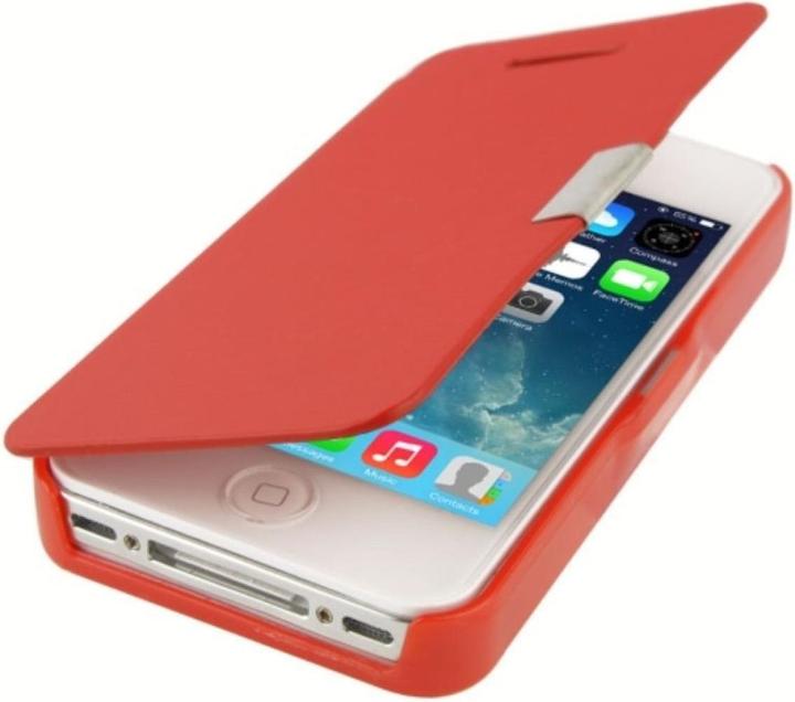 Actual product image König Design Mobile phone case for Apple iPhone 4 / 4s Red brushed (Apple iPhone 4, G4s)