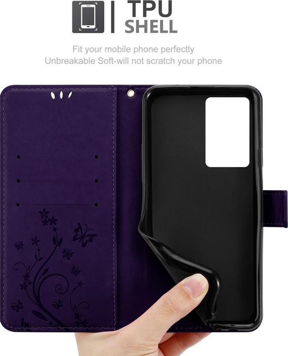 Produktbild Cadorabo Hülle für Xiaomi Poco F5 Pro mit Blumen Muster (Xiaomi Poco F5 Pro)