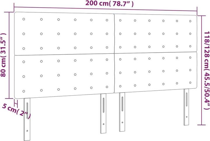 Immagine prodotto VidaXL Jeanette (200 x 5 x 128 cm)