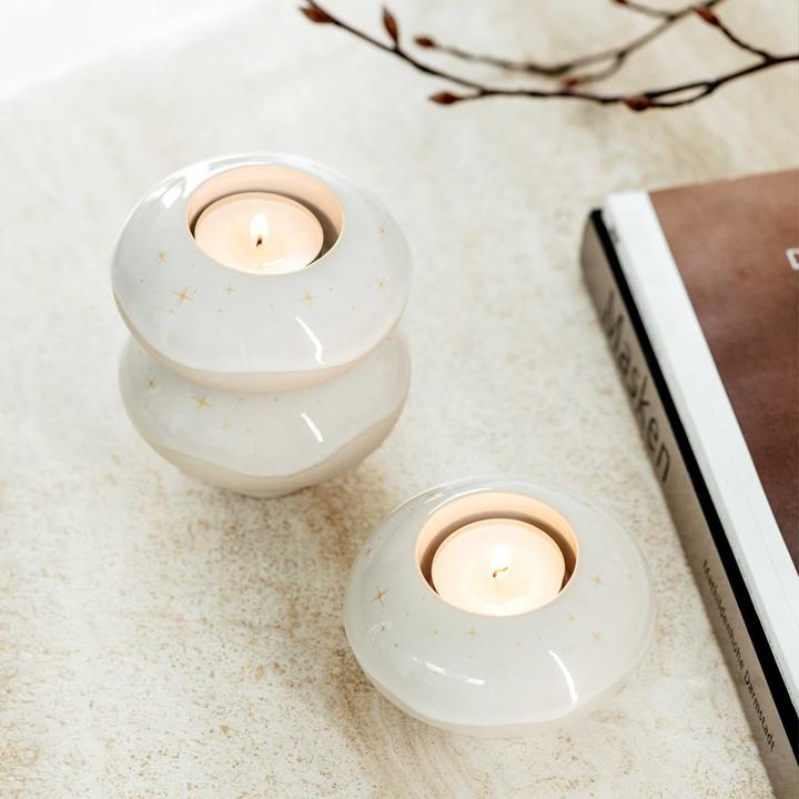 Produktbild Like. by Villeroy & Boch Kerzenhalter Donut Winter Glow (9 x 9 x 5.5 cm)