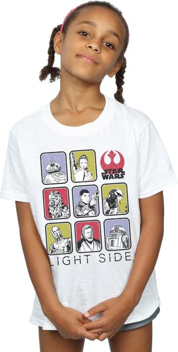 Actual product image Star Wars Girls The Last Jedi Multi Character Cotton T-Shirt (140, 146)