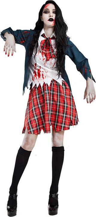 Image du produit Boland Costume Zombie Schoolgirl : veste avec chemise et cravate, jupe (XL)