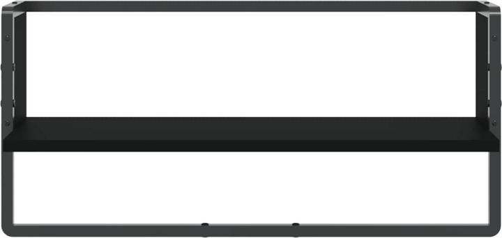 Produktbild VidaXL Wandregal mit Stange Schwarz 65x25x30 cm,Farbe (65 x 25 x 30 cm)