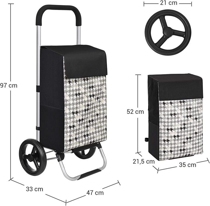 Image du produit Songmics Chariot à provisions 40L, KST06BF