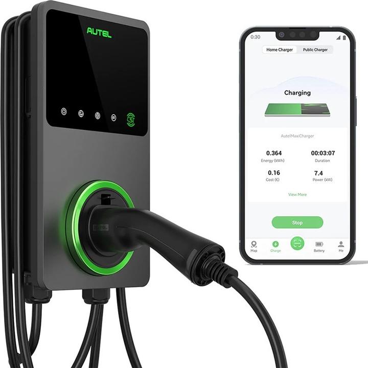 Produktbild Autel Wallbox Ladegerät Maxi Eu Ac 11kw Wifi&Rfid Kabel Graphit (Typ 2, 11 kW)