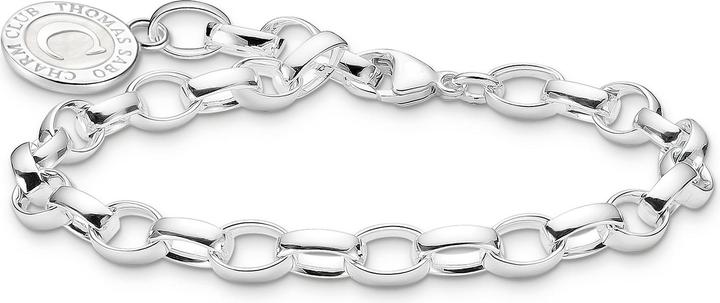 Actual product image Thomas Sabo Charm Bracelet with Shimmering White Cold Enamel Silver (15 cm, 925 silver, Enamel)