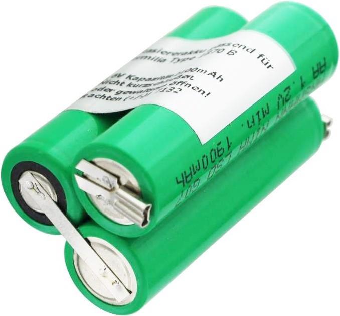 Actual product image AccuCell Battery bellissima ermilia Type 1870 B with 2 plug-in contacts (1 pcs., 2100 mAh)