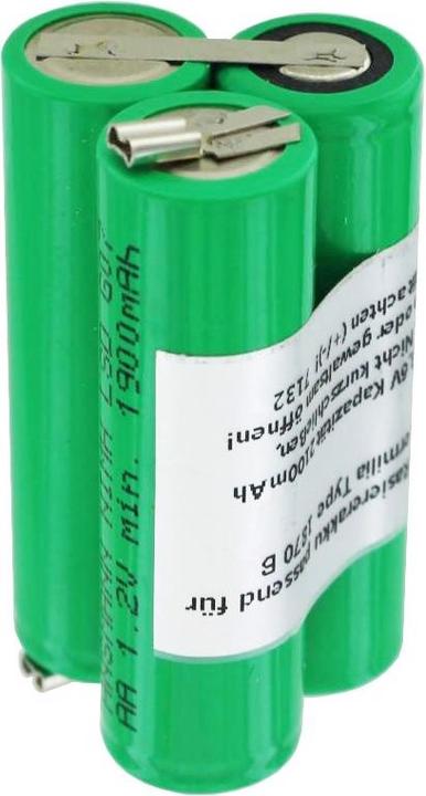 Actual product image AccuCell Battery bellissima ermilia Type 1870 B with 2 plug-in contacts (1 pcs., 2100 mAh)