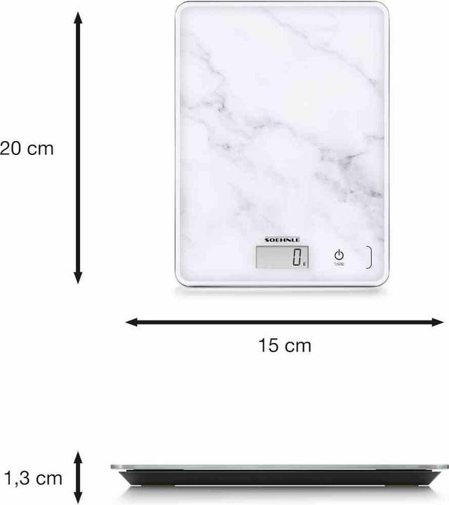 Immagine prodotto Soehnle Bilancia da cucina digitale Page Compact 300 Marble