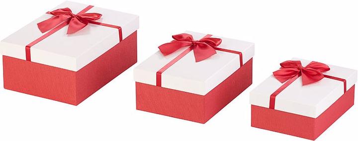 Produktbild Your Design 6er-Set edle Geschenk-Boxen mit roter Schleife (Geschenkbox, 6 x)