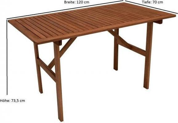 Produktbild Degamo Gartentisch Holztisch BRASILIA (70 cm)