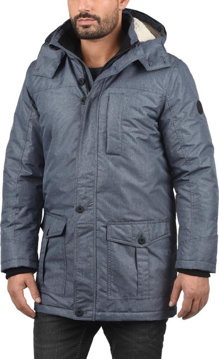 Actual product image Solid Octavus Men's Parka Outdoor Jacket Winter Coat With Teddy Fleece And Fur Hood With Hood (S)