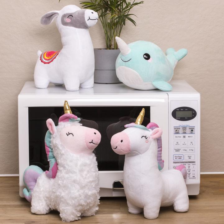 Actual product image Novelty Mikrowelle Wärmekuscheltier Unicorn