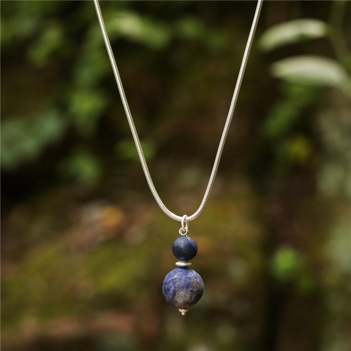 Immagine prodotto Andreani Collana con ciondolo in pietra di vera sodalite (Vera sodalite)