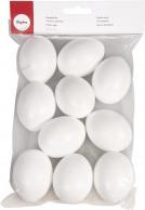 Image du produit Rayher Set de 10 oeufs en plastique blanc 6cm (10 x)