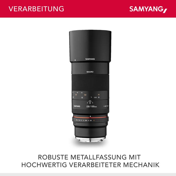 Produktbild Samyang 100mm f/2.8 ED UMC, Sony E (Sony E, Vollformat, APS-C / DX)