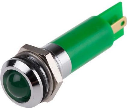 Produktbild Rs Pro LED erhaben 12mm chrom 230Vac grün
