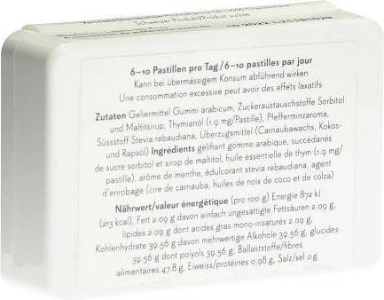 Nährwerte und Zutaten Phytopharma Thymian Pastillen (1 Stück)