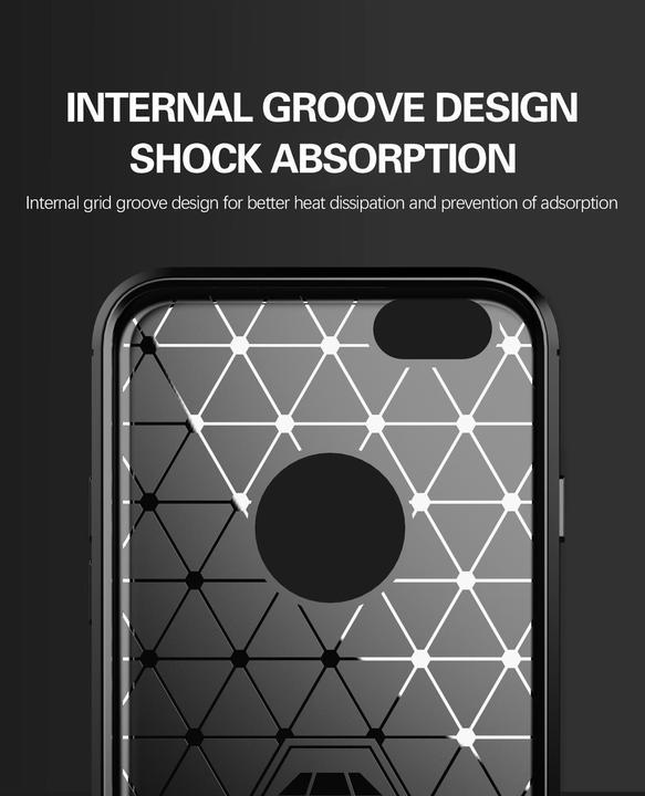 Produktbild Cadorabo TPU Ultra Slim carbon edelstahl Kombi Cover (Apple iPhone 6)