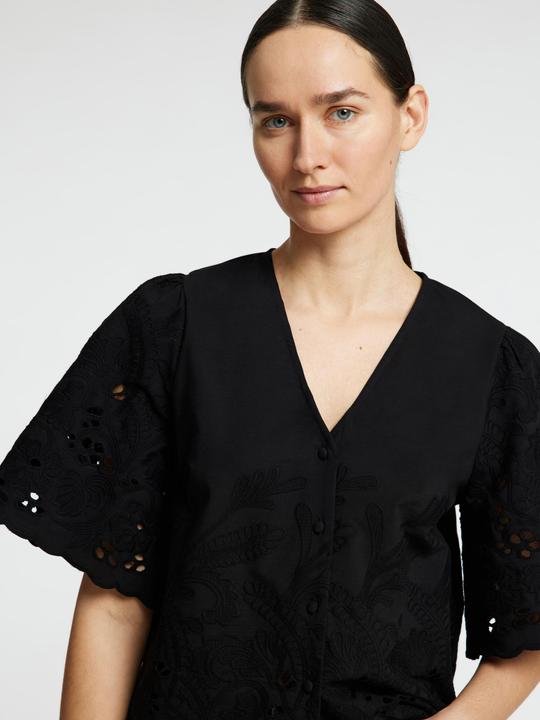Produktbild Selected Femme Slfdahlia Ss Broderi Shirt Noos (42)