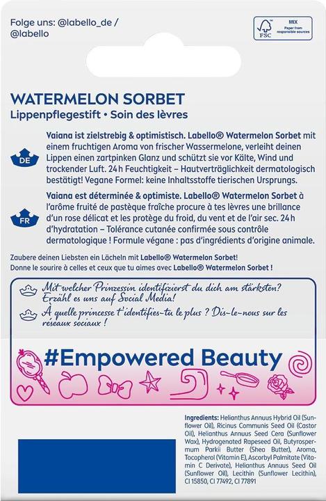 Actual product image Labello Vaiana Watermelon Sorbet (Care pencil)