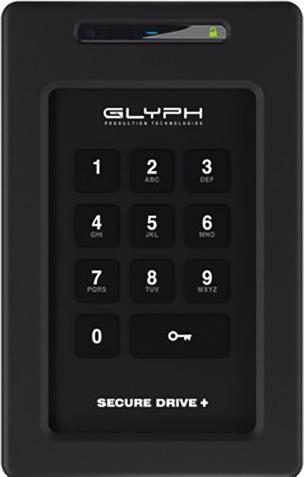 Produktbild Glyph SecureDrive+ Keypad, 1TB Encrypted SSD Drive with Keypad, Bus-powered, USB 3.2 Gen1, USB-C & Thunder (1000 GB)