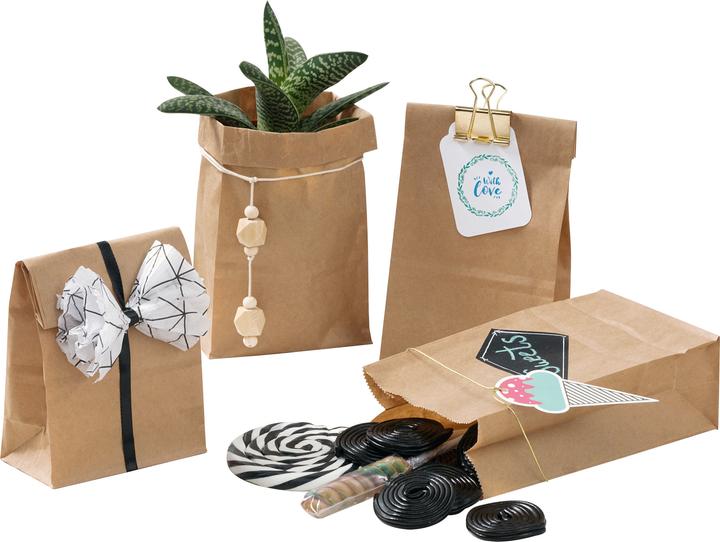 Actual product image Folia Block bottom bag Nature (Gift bag, 15 x)