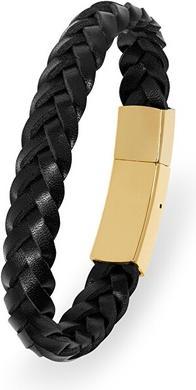 Produktbild Trolli Troli - Leather bracelet with gold-plated fastening - Length: 23 cm (23 cm)