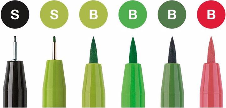 Produktbild Faber-Castell Pitt Art Pen Handlettering (Grün, 6 x)