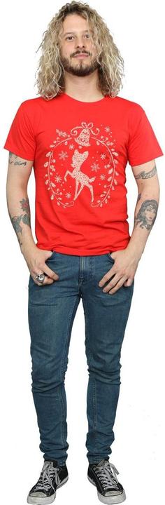 Actual product image Disney Mens Bambi Christmas Wreath T-Shirt (M)