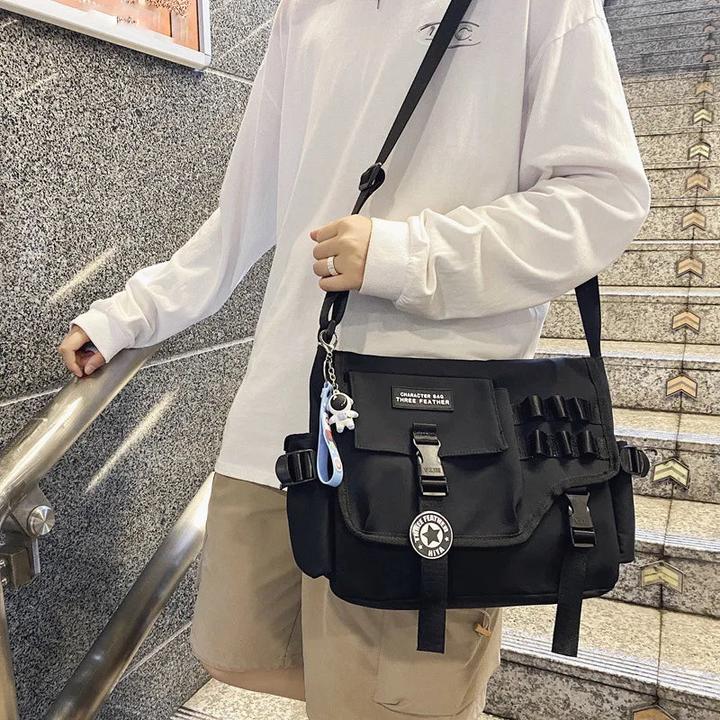 Only-Bags.Store Borse a tracolla in nylon Postino Studente Borsa Messenger Grande Satchel Moda Bookbag Grande