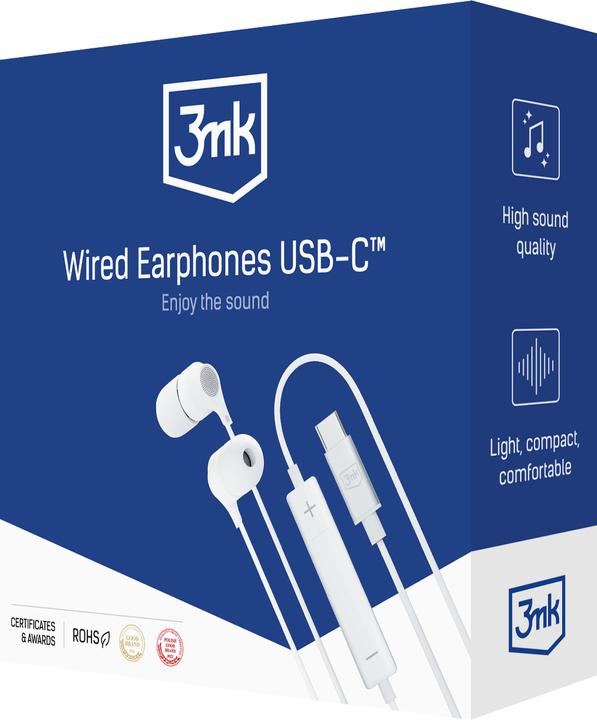 Actual product image 3MK Wired Earphones USB-C (No noise cancelling, Cable)