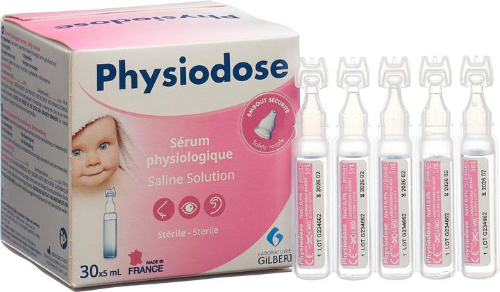 Image du produit Physiodose Solution saline physiologique (30 pièce(s))