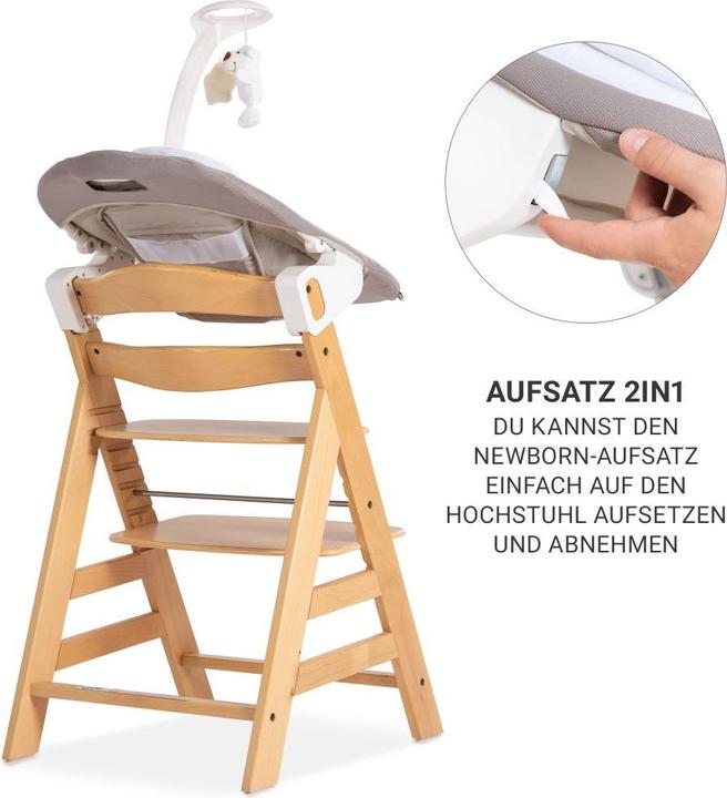 Image du produit Hauck Chaises hautes Beta Plus Natural 5-pièces Newborn Set - Chaise haute + (Chaise haute)