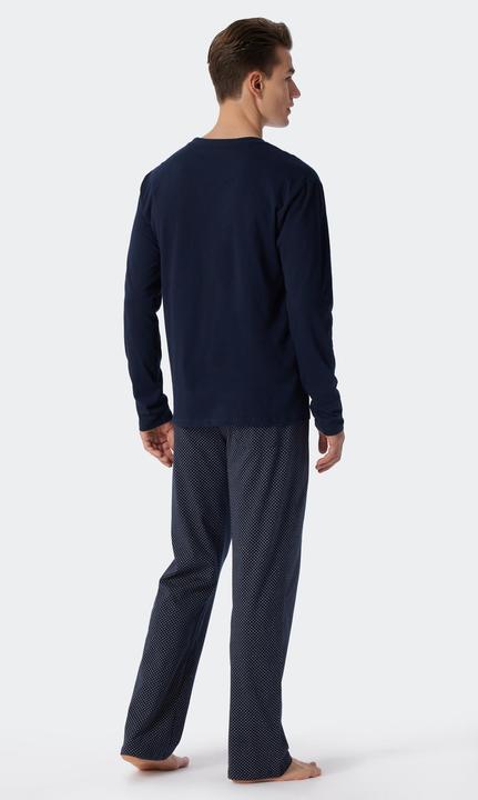 Produktbild Schiesser langer Pyjama Schlafanzug natürlich 100% Baumwolle | auch Übergrössen (XXL)