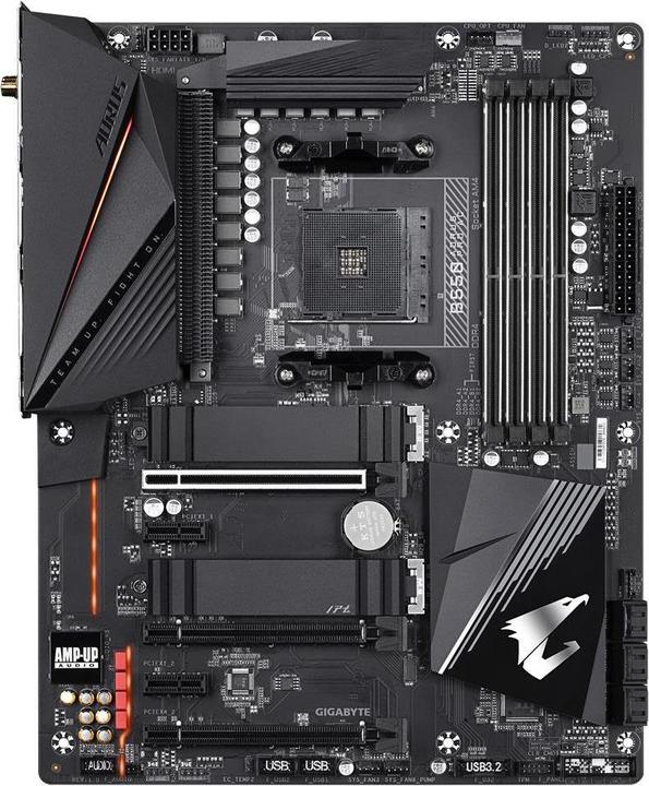 Actual product image Gigabyte B550 Aorus Pro Ac (AM4, AMD B550, ATX)
