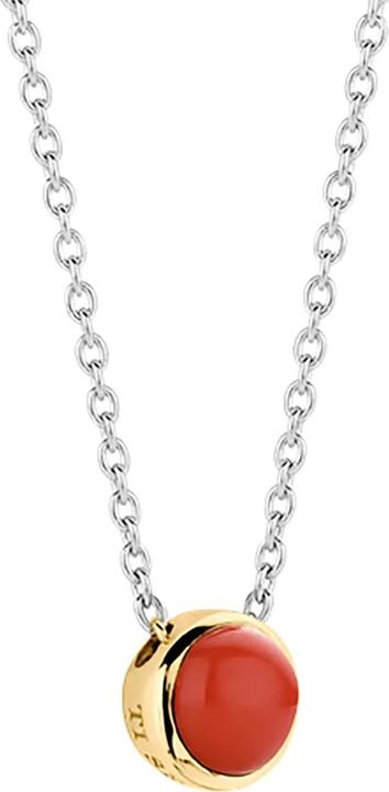 Immagine prodotto Ti Sento Milano Collana solitario rosso corallo bicolore 3845CR/42 (Argento 925, 48 cm)