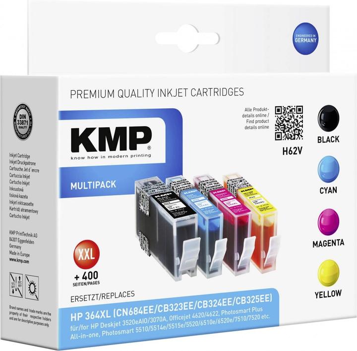 Produktbild KMP H62V Vorteilspack BK/C/M/Y kompatibel mit HP No. 364 XL (M, BK, C, Y)