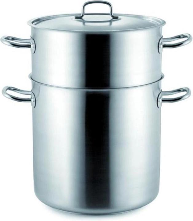Actual product image Vollrath Inox Pro Couscous Pot Set+Lid Ø32cm H:19/32cm 15/24lt (32 cm, Pan set + pot set, Stainless steel)