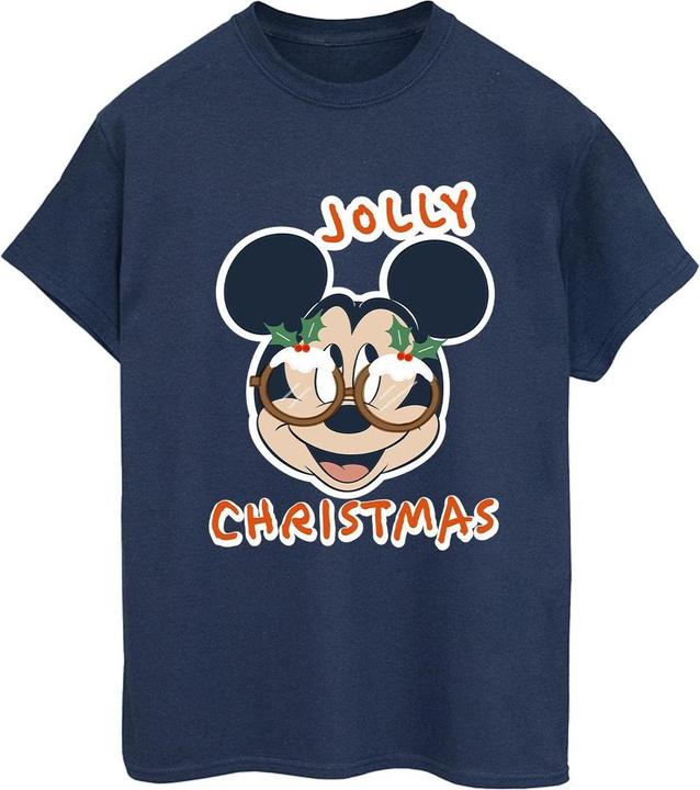 Immagine prodotto Disney Mickey Mouse Jolly Christmas Glasses Maglietta Ampia Donna (XXL)