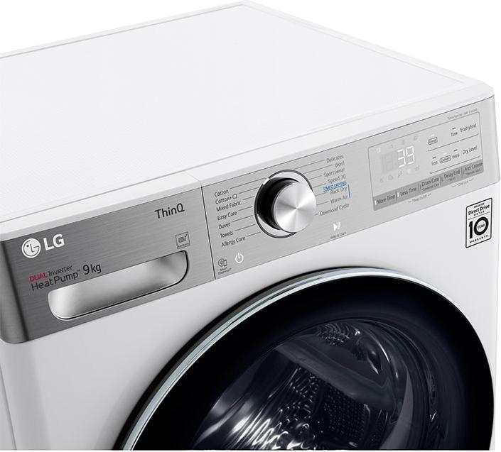 Actual product image LG RH90V9AV2QR tumble dryer Freestanding Front-load A+++ White (9 kg, Right)
