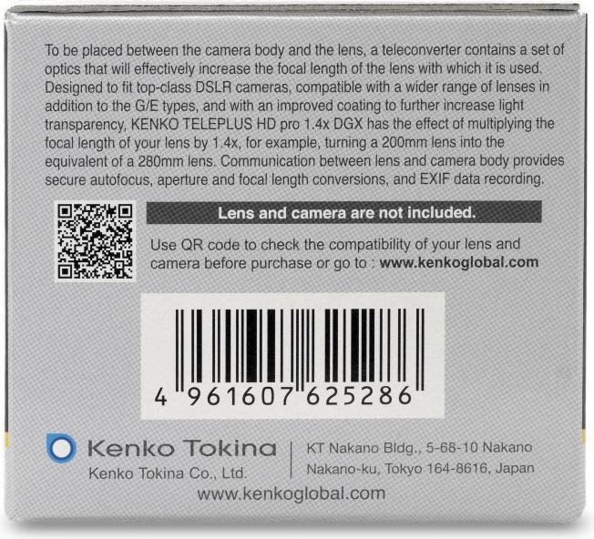 Image du produit Kenko Teleplus HDpro 1.4x N-F DGX (Téléconvertisseur, Nikon F)