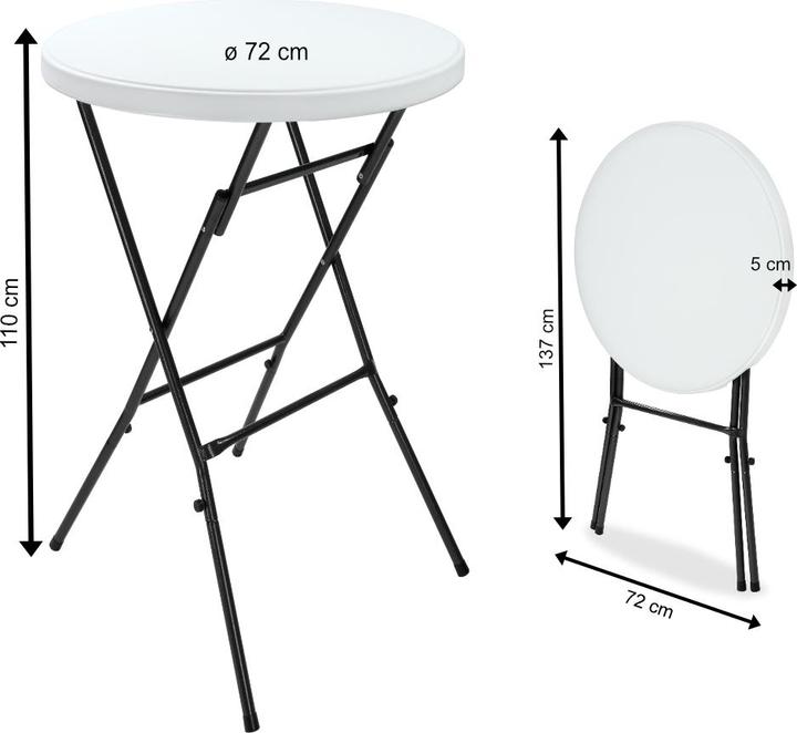 Immagine prodotto Casaria tavolo bar (110 x 72 x 72 cm)