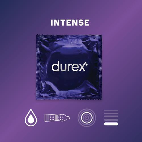 Produktbild Durex Intense ribbed condoms with tabs and stimulant gel 3pcs (3 Stk.)